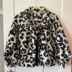 Old Navy Leopard Print Fleece Jacket